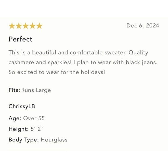 NWT Size S (P2P 28") - Anthro 100% Cashmere Sequin Sweater Green (NWT US$268) - Picture 12 of 16